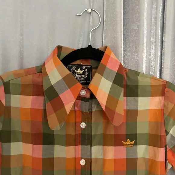 beagle collar plaid button up - Picture 2 of 7
